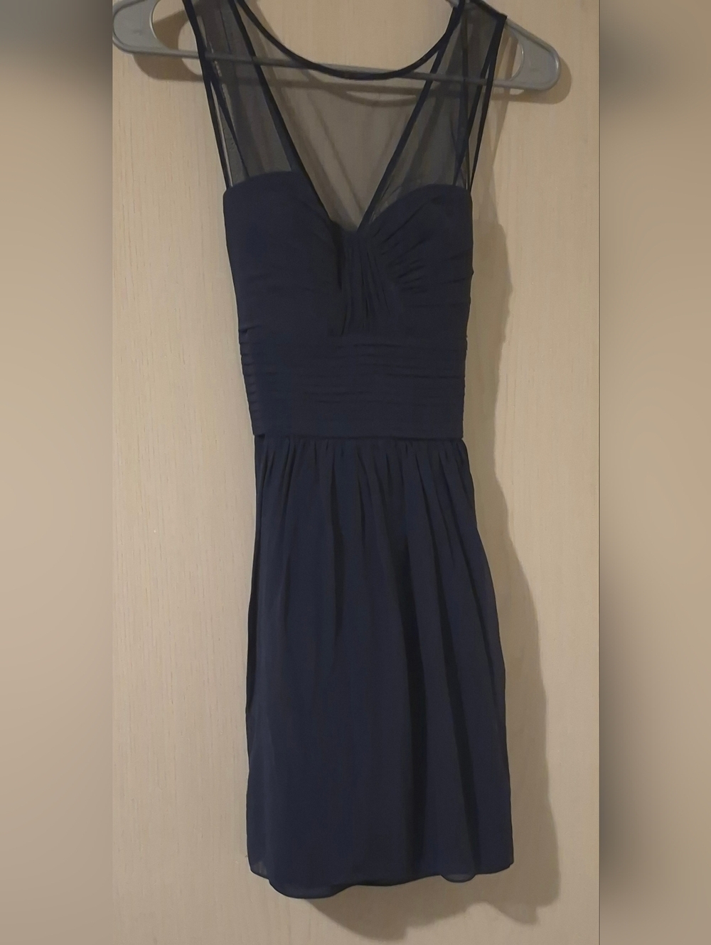 BCBGMAXAZRIA Phoebe Silk Dress Navy (4)